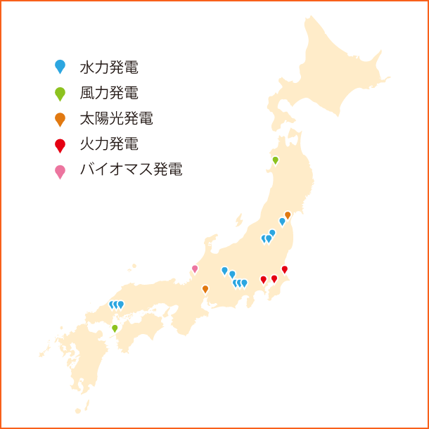 株式会社イーネットワークシステムズの全国の発電所マップ